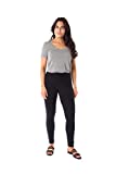 Intro Tummy Control High Waist Legging Pull-On Cotton Spandx Legging Black Plus Size 1X