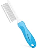 Dog & Cat Combs For Grooming Long Haired Cats & Dogs - Top Pet Detangler Brush For Long & Curly Hair - Comb Removes & Prevents Matted Fur - Perfect For Goldendoodle, Poodle Mixes, and Cat Undercoat