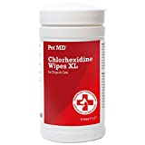 Pet MD Chlorhexidine Wipes XL with Aloe for Dogs and Cats - Medicated Wipes for Skin Infections, Hotspots, Acne, & Other Skin Conditions - 70 XL Wipes