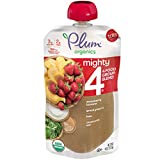 Plum Organics Baby Food Pouch | Mighty 4 | Strawberry, Banana, Greek Yogurt, Kale, Amaranth and Oat | 4 Ounce | 6 Pack | Organic Food Squeeze for Babies, Kids, Toddlers