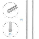 Glarks 2Pcs 6mm x 356mm Aluminum Straight Metal Round Shaft Rod Bar for DIY RC Model Car, RC Helicopter Airplane, Model Ship (6mmx356)