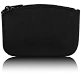 Classic Men's Large Coin Pouch Change Holder, Genuine Leather, Zippered Change Purse, Pouch Size 5 x 3 By Nabob