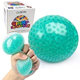 Giant Stress Ball, Green Water Bead Squeeze Toy for Kids, Teens and Adults, Fidget Toy Sensory Tool for Hand & Wrist to Vent Mood, Relieve Stress, Anxiety and Autism, Soft Novelty Pressure Ball