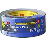 3M 8979 Polyethylene High Performance Duct Tape, 200 Degree F Performance Temperature, 36 lbs/in Tensile Strength, 25 yds Length x 2" Width, Slate Blue