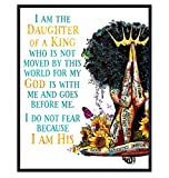 Black Women, Religious Wall Art - Scripture Wall Decor - Christian Gifts for African American Women, Girls - Black Wall Art - Uplifting African American Wall Decor - Bible Verse - Inspirational Quote