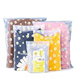 50 PCS Reusable Travel Storage Bags Frosted Resealable Bags Plastic Ziplock Bags Luggage Organiser Pouch Space Saver Storage for Clothes School Trip 20x30cm,25x30cm,27x35cm,30x40cm,35x45cm