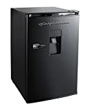 Frigidaire EFR494-BLACK Retro Compact Mini Fridge with Freezer Compartment, Chrome Handles, 4.5 Cu Ft, Built-in Water Dispenser, Black