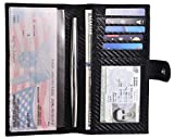 ESTALON Checkbook Cover for Duplicate Checks - Leather RFID Secure Wallet for Men Women