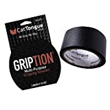 Non-Abrasive Grip Tape by CatTongue Grips – Heavy Duty Waterproof Anti Slip Tape for Indoor & Outdoor Use - Thousands of Grippy Uses: Home Goods, Hardware, Accessible Home and More! (Black Tape)