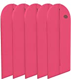 Fuchsia Dress and Gown Garment Travel Bags 5 Pack - 54" x 24" - Hanging Window