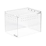 REPTI ZOO Magnetic Acrylic Case, 8x6x6 Inch Tall Long Enclosure Reptile Breeding Box Terrarium Cage for Tarantula Scorpion Sling Isopods Lizards Roach Invertebrates Insect Mantis