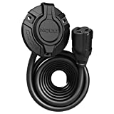 NOCO GCP1EX 15 Amp AC Port Plug, 125 Volt Power Inlet Socket, Charger Plug, And Waterproof Electrical Outlet Receptacle With 12-Foot Integrated Outdoor Extension Cord