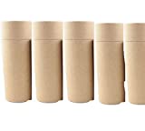 Empty Kraft Paper Jar Tube Cardboard Boxes,Essential Oil Bottle Packaging Box Gift Paper Tube Packing Box With Lid Round Paper Cardboard Boxes,5pcs (100ML)