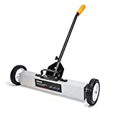 NEIKO 53416A 24" Magnetic Pick-Up Sweeper with Wheels | 30 Lbs | Adjustable Handle & Floor Magnet Clearance