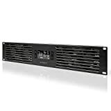 AC Infinity CLOUDPLATE T7, Rack Mount Fan Panel 2U, Exhaust Airflow, for cooling AV, Home Theater, Network 19” Racks