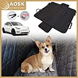 AOSK Tesla Model 3 Model Y Rear Seat Pet Cover, Waterproof Scratch Proof Nonslip Pet Dog Back Seat Covers Hammock for Model 3 Y Winter Accessories