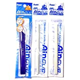 Pentel AinCLIC Stick Type Knock Eraser, Metal Purple (XZE15-MV) + Eraser Refills×2 Packs/total 2 Refills(Japan Import) [Komainu-Dou Original Package]