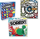 Classic Connect 4, Classic Sorry!, & Classic Trouble [Exclusively Bundled by Brishan]