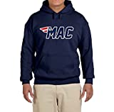 Navy New England Mac Logo Hooded Sweatshirt Youth Large