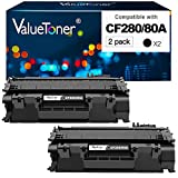 Valuetoner Compatible Toner Cartridge Replacement for HP 80A CF280A 80X CF280X 05A CE505A to use with Pro 400 M401n, M401dn, M401dne, MFP M425dn, M425dw, P2055DN Printer (2 Black)