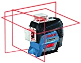 Bosch GLL3-330C 200ft 360-Degree Red Beam Three-Plane Self-Leveling and Alignment-Line Laser with (1) 12V Max Lithium-Ion 2.0 Ah Battery and Charger, BM1 Positioning Device, and Carrying Case