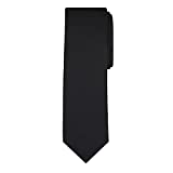 Jacob Alexander Solid Color Men's Regular Tie - Black