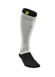 Elite Hockey Pro-Cut Resistant Sock (Silver Grey/Black, Small)