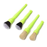 Grime Grabber Detailing Detailing Brush 4-Pack, Synthetic and Boar's Hair Brush Kit for Automotive Interior and Exterior Detailing