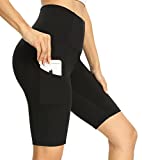 syrinx High Waist Biker Shorts with Pockets for Women - Tummy Control Stretchy Yoga Shorts for Workout, Running