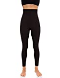 Homma Activewear Thick High Waist Tummy Compression Slimming Body Leggings Pant (Large, Black)