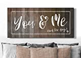 Sense Of Art | You, Me and The Dogs | Dog Signs for Home Decor| Above Bed Decor | Bedroom Wall Decor for Couples | Dog Wall Decor | Dog Signs for Home Decor (Brown, 42x19)