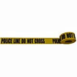 Petra Roc BT-POLICE Barricade Tape 2 Mil 3" x 1000', Yellow/Black Printing, Police Line DO NOT Cross, Yellow