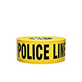 Presco Premium Printed Barricade Tape [3 mil thick]: 3 in. x 1000 ft. (Yellow with Black"POLICE LINE DO NOT CROSS" printing) [NON-ADHESIVE]