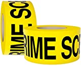 Crime Scene Do Not Cross Barricade Tape 2 Pack 3 inch x 1000 feet, Bright Yellow with a Bold Black Print for High Visibility • Tear Resistant Design