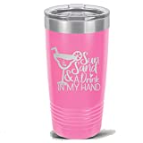 Sun, Sand and a Drink in my Hand 20 oz. Stainless Tumbler (Pink)