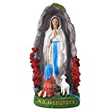 Our Lady of Grace Statue Resin Blessed Virgin Mother Mary Religious Figurine Catholic Religious Gift 9.8 Inch Colored Statue