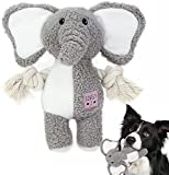 Dog Toys Cute Plush Elephant Interactive Dog Knot Rope Toys Indoor Puppy Toys with Crinkled Paper, Durable Chew Toys, Dog Toys for Small and Large Dogs Dog Squeak Toys