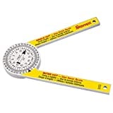 Starrett Plastic Miter Protractor Angle Finder with Two Laser Engraved Scales - Ideal for Carpenters, Plumbers and DIY Home Improvement -7" Length - 505P-7