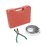 MOTOCOCHE Auto Piston Ring Compressor Set with Pliers and 14 Bands (62-145mm/2.44-5.71in), Removal Tool Kit for Repair Cars Trucks Engine