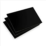 Expanded PVC Sheet 8.5" x 11" Black Printable Rigid PVC Board Sintra, Celtec, Plastic Board Sheet Ideal for Signage, Displays, Durable Plastic Sheet Waterproof for Outdoor (Black-(1/8"), 3-Pack)