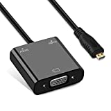 avedio links Micro HDMI to VGA Adapter, Active Micro HDMI to VGA Video Converter with 3.5mm Stereo Audio, Micro HDMI to VGA Cable (Male to Female) Compatible with Laptop, Projector, HDTV, Chromebook