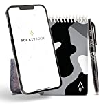 Rocketbook Smart Reusable Notebook - Dot-Grid Eco-Friendly Notebook with 1 Pilot Frixion Pen & 1 Microfiber Cloth Included - Lunar Winter Cover, Mini Size (3.5" x 5.5")