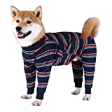 Xqpetlihai Dog Onesie Surgery Recovery Suit for Medium Large Dogs Recovery Shirt for Abdominal Wounds or Skin Diseases Bodysuit Dogs Pajamas for Shedding Allergy Anti Licking(S,L)