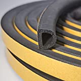 VITAM AMO Weather Stripping Seal Strip for Doors/Windows 18 Feet, Self-Adhesive Backing Seals Large Gap (from 5/16 inch to 35/64 inch), Easy Cut to Size
