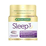 Natures Bounty Sleep3 Melatonin 10mg, Maximum Strength 100% Drug Free Sleep Aid, Dietary Supplement, L-Theanine & Nighttime Herbal Blend Time Release Technology, 60 Tri-Layered Tablets