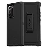 OtterBox Galaxy Note20 Ultra 5G Defender Series Case - BLACK, rugged & durable, with port protection, includes holster clip kickstand