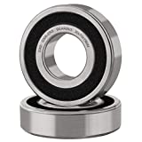 XiKe 2 Pcs 6306-2RS Double Rubber Seal Bearings 30x72x19mm, Pre-Lubricated and Stable Performance and Cost Effective, Deep Groove Ball Bearings.