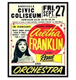 Aretha Franklin Poster - Soul Music - African American Wall Art - Black History - Black Culture - Famous African American Women Wall Decor - Black Music - Vintage Concert Posters - Afro Wall Art