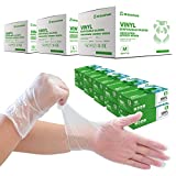 Dr.GreenPanda (Large 1000pcs) Clear Vinyl Disposable Gloves, Food Safe, Food Services, Food Prep, Cleaning, Multipurpose, Latex Free & Powder Free, Non-Sterile