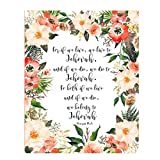 "We Belong To Jehovah" Romans 14:8- Bible Verse Wall Art- 8x10"- Scripture Wall Print-Ready to Frame. Modern Floral Design. Home & Office Dcor-Christian Gifts. We Live & Die for Jehovah.